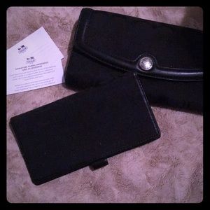 Authentic coach wallet and check book holder